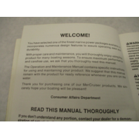 90-12546910 790 Mercruiser Alpha One Operation & Maintenance Manual V6/V8