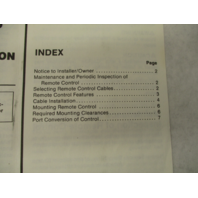 1989 Quicksilver Commander 2000 Remote Control Installation & Owner Manual