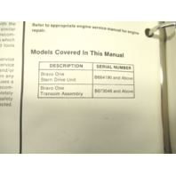 90-17431 1087 Mercruiser #11 Bravo One Stern Drive Unit Service Manual 1987-88