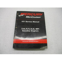 90-864260 Mercury Mercruiser Gasoline Engines #31 Service Manual 5.0/5.7/6.2L MPI