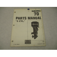 90-90647 1979 Parts Catalog Manual for 1980 Mercury Merc 70 HP 3-CYL  Outboards