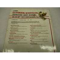 1973-1990 Clymer Evinrude Johnson Outboard Shop Repair Manual 48-235 HP B736