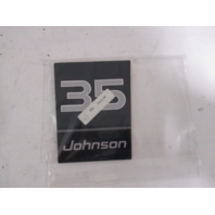 341136 OMC Johnson 35 HP Front Frame Plate Decal 1996, Smoke