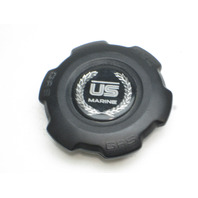 US Marine Bayliner 1980s and 1990s Fuel Gas Cap with Logo Black Plastic OEM