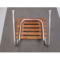Marine Boat Teak Wood Swim Platform with 1 Step Ladder  22" x 16"