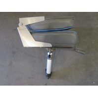 Marine Boat Folding Grey Blue Seat Chair & Adjustable Height Pedestal