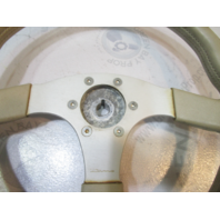 2005 Glastron GS 219 DINO Tan 3 Spoke Marine Boat Steering Wheel  13.5"