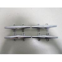 6" Hollow Base Boat Cleat Rope Tie Down Chrome (Set of 4)
