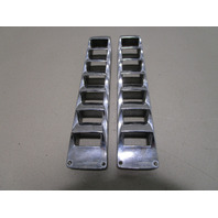 1986 Rinker V180 Boat Vents Bilge Blower Louvered Cover Set 17" Plastic Chrome