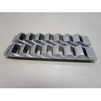 1986 Rinker V180 Boat Vents Bilge Blower Louvered Cover Set 17" Plastic Chrome