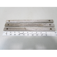 Vintage Marine Boat Teak Wood Wall Deck Trim Insert Set (3) 12" x 7/8" x 1/4"