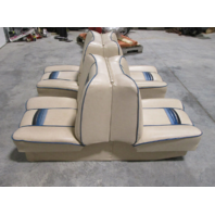 Interior Back to Back Folding Seats 1985 Rinker Boat Tan & Blue Vinyl
