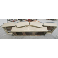 Interior Back to Back Folding Seats 1985 Rinker Boat Tan & Blue Vinyl