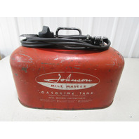 Vintage Johnson Evinrude Mile Master 6 Gal 2 Line Pressure Gas Fuel Tank