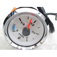 0763380 I-Command Classic Fuel Level GAUGE Kit Evinrude Outboard 2" White Chrome