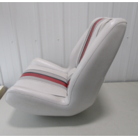 1999 WellCraft Eclipse 216 XL Gray Red Captains Chair Helm Seat 27" H x 22" W