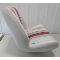 1999 WellCraft Eclipse 216 XL Gray Red Captains Chair Helm Seat 27" H x 22" W