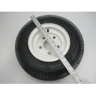 4.80/4.00-8 Duro Trailer Tire 5 Bolt Load Range B White Rim
