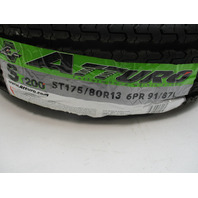 Atturo ST175/80R13 91/87L Load C 6 Ply Trailer Tire Chrome Wheel
