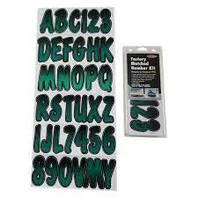 Hardline TEBKG200 3" Forest Green/Black Shaded Boat Lettering Registration Kit