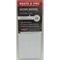 3" INCH WHITE BOAT LETTERS,NUMBERS,STICKERS,NUMBER KIT, WHI200EC