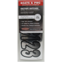 3" INCH SILVER/BLACK SHADED BOAT LETTERS,NUMBERS,STICKERS,NUMBER KIT, SIBKG200