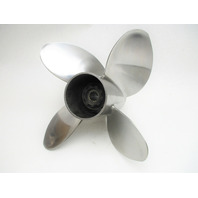 13.75 x 24 Pitch 4 Blade Stainless Trophy Propeller for Mercury Outboard