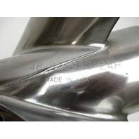 13.75 x 24 Pitch 4 Blade Stainless Trophy Propeller for Mercury Outboard
