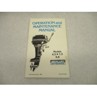 90-42074 683 Owner Operation & Maintenance Manual For Mercury 4.5-9.8 HP Outboard