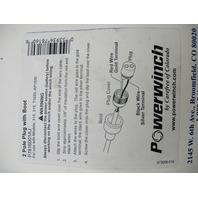 P7816001AJ Powerwinch 2-Pole Plug & Boot  215, 315, T1650, AP1500 Winch Models