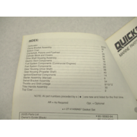 90-18583-94 1993 Quicksilver Outboard Parts Catalog for 20-25 HP Mercury Mariner