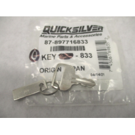 87-897716833 Mercury Marine Ignition Switch Key 833 for 3-Position Switch