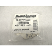 87-897716833 Mercury Marine Ignition Switch Key 833 Set for 3-Position Switch