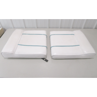 1990 Sea Ray 160 Bow Rider 16' Marine Boat Rear Jump Seat Cushion Set White/Teal