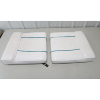 1990 Sea Ray 160 Bow Rider 16' Marine Boat Rear Jump Seat Cushion Set White/Teal