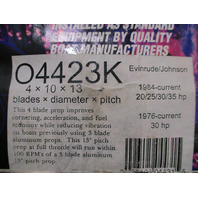 O4423K 10 x 13P 4 Blade Composite Prop for Evinrude Johnson 15-35HP 14 Spline