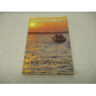 1985 Thompson Pleasureboat Boat Owner's Operator Manual for 26' & Under