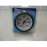 32909 Faria Marine Boat 4" Mechanical Speedometer Euro White 10-55MPH