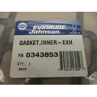 0343853 343853 BRP OMC Evinrude Johnson Outboard Inner Exhaust Base Gasket