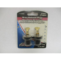 54858 Boater Sports  Livewell Baitwell Stopper Plug 11/16" Brass Pair