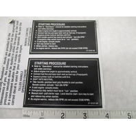 37-13425-5 13137-25 13137-24 Starting Procedure Decal Set for Mercury Outboards