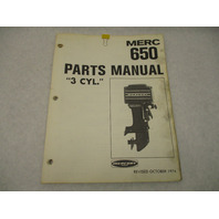 1974-1975 Parts Catalog Manual for Mercury Merc 650 65 HP 3-CYL Outboards