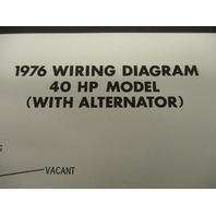 1976 Evinrude & Johnson Outboard Wiring Diagrams 40-75 Hp Models w/Alternator