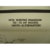 1976 Evinrude & Johnson Outboard Wiring Diagrams 40-75 Hp Models w/Alternator