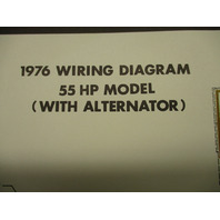 1976 Evinrude & Johnson Outboard Wiring Diagrams 40-75 Hp Models w/Alternator