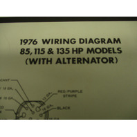 1976 Evinrude & Johnson Outboard Wiring Diagrams 85-200 Hp Models w/Alternator