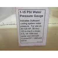 79-858650A3 Quicksilver Mercury OEM Water Pressure Gauge 1 to 15 psi with 25' of Tubing