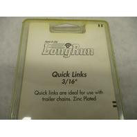 Tie Down Long Run Marine Boat Trailer Chain 3/16 inch Quick Links Zinc