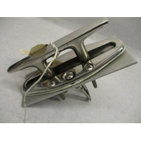 Run About Marine Boat STUD MOUNT OPEN BASE POP UP CLEAT & Plate, CHROME 4-1/2"