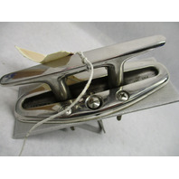 Run About Marine Boat STUD MOUNT OPEN BASE POP UP CLEAT & Plate, CHROME 4-1/2"